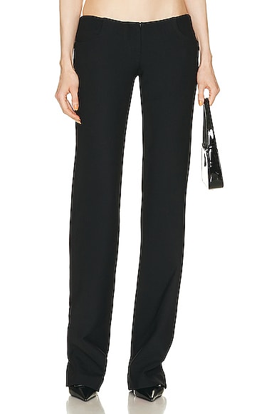 LaQuan Smith Low Rise Trouser in Black
