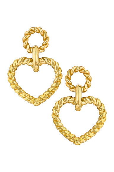 Bambola Earrings in Metallic Gold