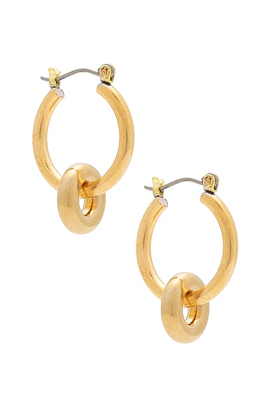 LAURA LOMBARDI Isola Hoop Earrings in Brass | FWRD