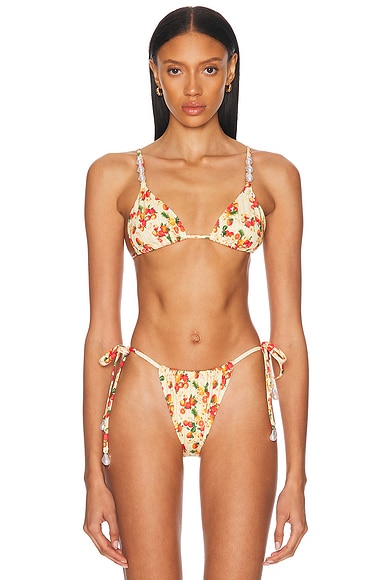 La Porte Kendall Bikini Top in Italian Orange