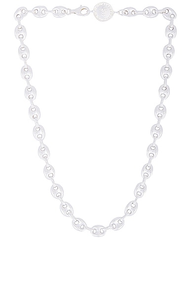 Faba Necklace in Metallic Silver