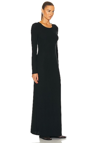Shop Leset Lauren Long Sleeve Maxi Dress In Black
