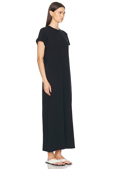 Leset Exclusive Margo Cotton T-shirt Maxi Dress In Black