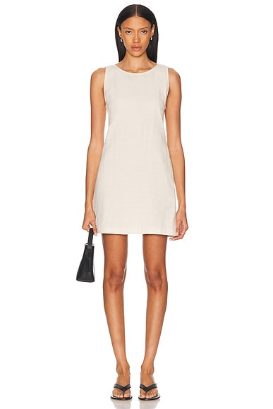 LESET Belle Mini Dress in Oat