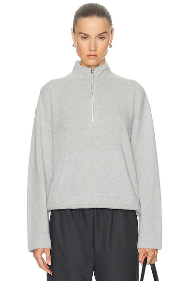 LESET Jesse Anorak Sweatshirt in Dovetail Grey