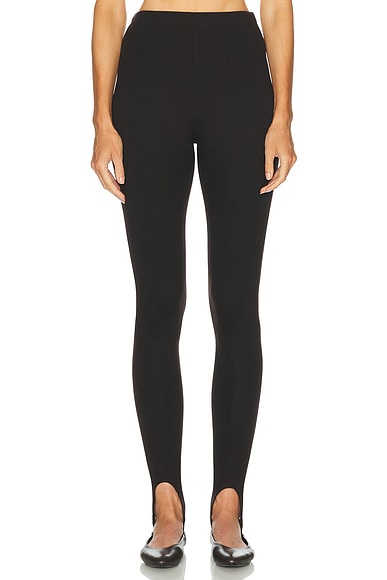 LESET Rio Stirrup Legging in Chocolate