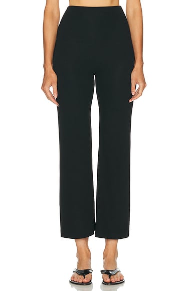 LESET Lauren Crop Flare Pant in Black