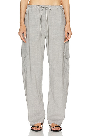 Shop Leset Jane Cargo Trouser In Light Grey