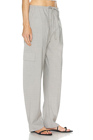 Shop Leset Jane Cargo Trouser In Light Grey