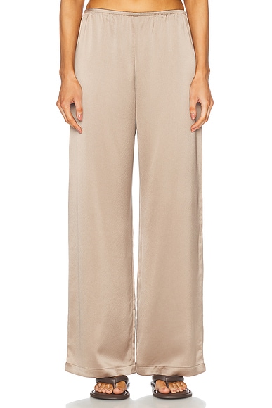 LESET Barb Wide Leg Pant in Liquid Bronze