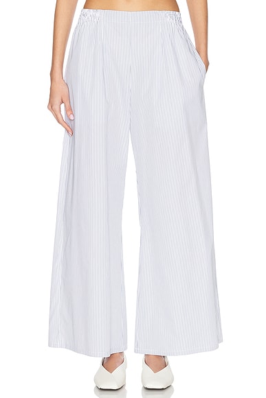 LESET Yoshi Wide Leg Boxer Pant in Seaside Stripe