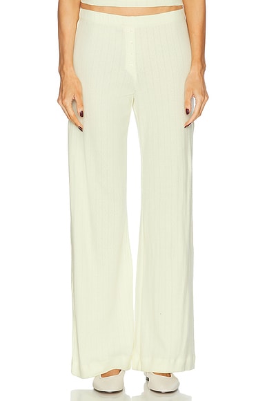 LESET Pointelle Boxer Pant in Chapel