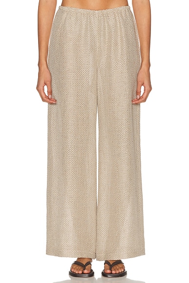 LESET Stella Wide Leg Pant in Dune