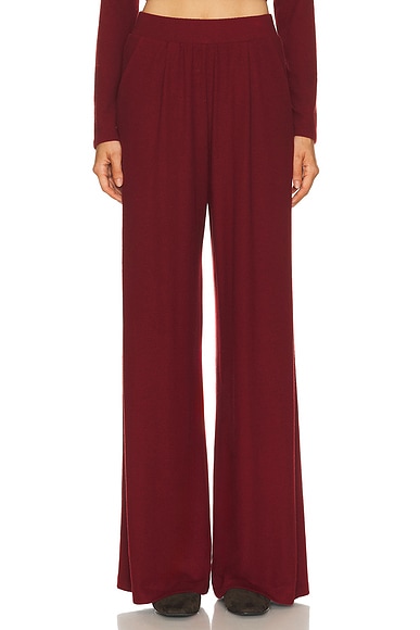 LESET Lauren Pleated Pocket Pant in Pinot