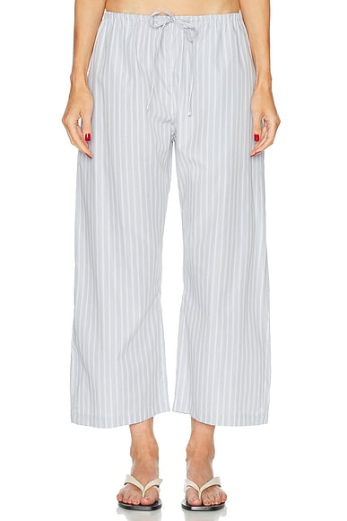 LESET Yoshi Stripe Crop Drawstring Pant in Sterling Stripe