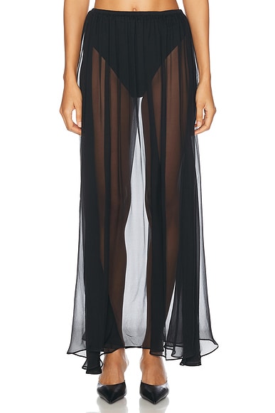 LESET Farah Maxi Skirt in Black