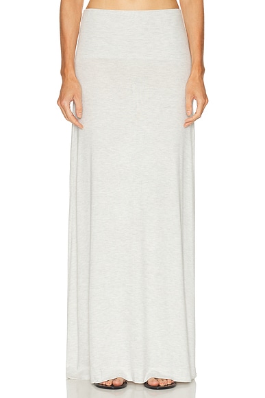 LESET Lauren High Waist Maxi Skirt in Cloud