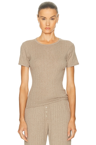 Pointelle Slim Fit Tee