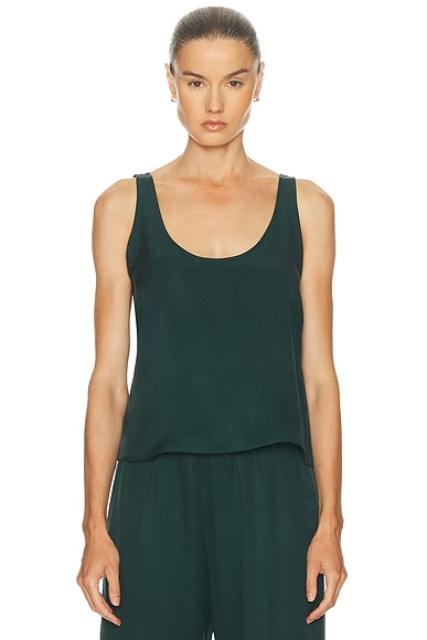 LESET Kim Scoop Tank Top in Spruce