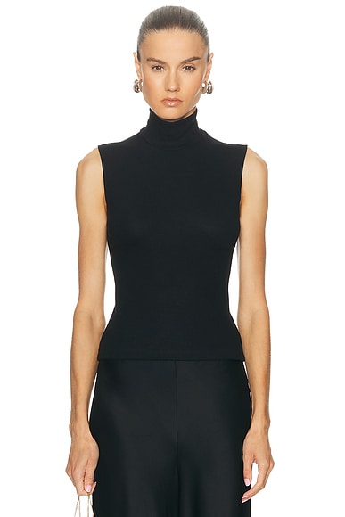 Lauren Sleeveless Turtleneck Top