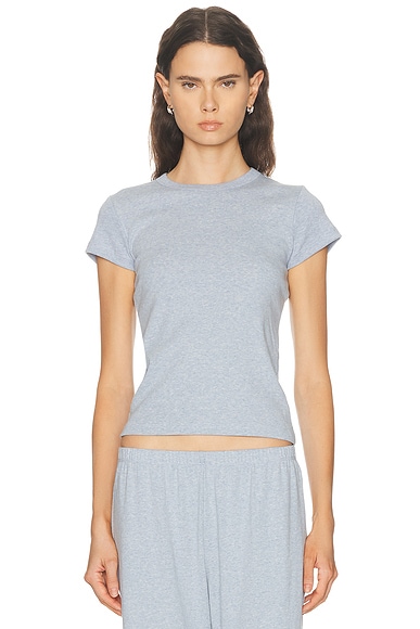 LESET Nando Slim Fit Tee in Ciel Melange