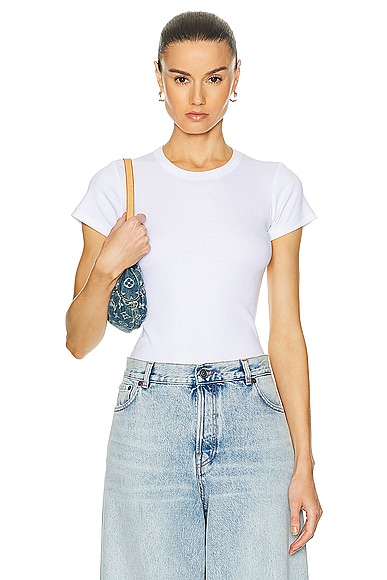 Shop Leset Kelly Slim Fit Tee In White