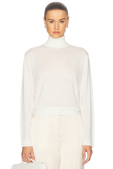 Acne Studios Turtleneck Long Sleeve Top in Powder Pink FWRD