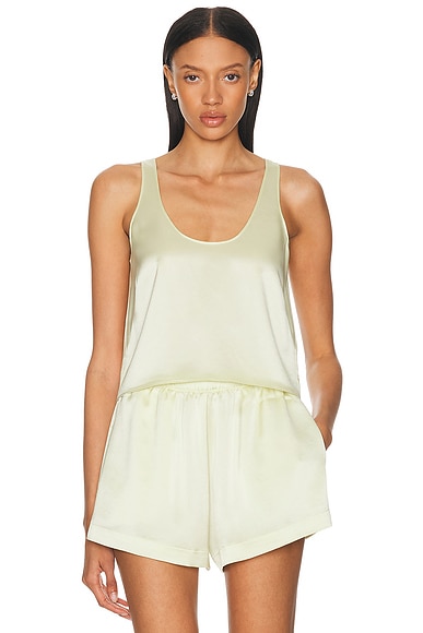 Barb Scoop Tank Top in Citrine