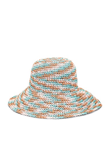 Lele Sadoughi Raffia Swirl Bucket Hat in Air