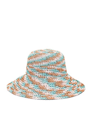Shop Lele Sadoughi Raffia Swirl Bucket Hat In Air