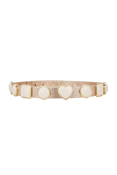 Lele Sadoughi Black and Gold Pearl Station Belt Lele Sadoughi Oval Pearl Station Belt In Jet - 40% Off  main image 3