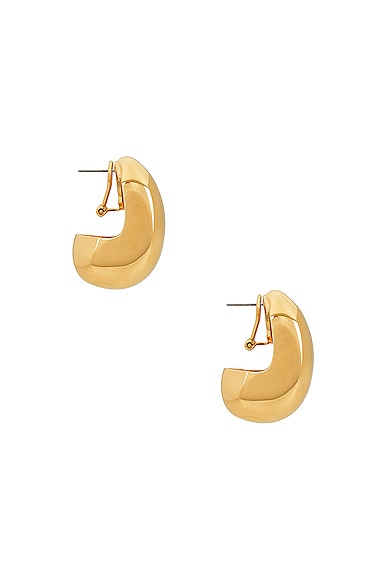 Shop Lele Sadoughi Dome Hoop Earrings In Gold