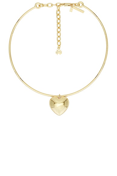 Lele Sadoughi Heart Choker Necklace in Gold