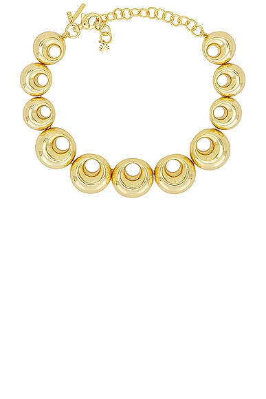 Shop Lele Sadoughi Medallion Necklace In Gold
