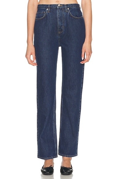Loulou de Saison Jude Straight Leg in Washed Blue