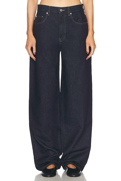 Loulou Studio Samur Straight Leg in Wash