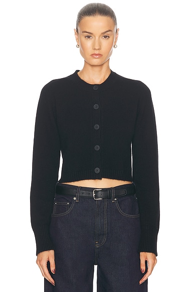 高評価！ & Black in Cardigan Cropped Logo Wang Alexander White FWRD | トップス