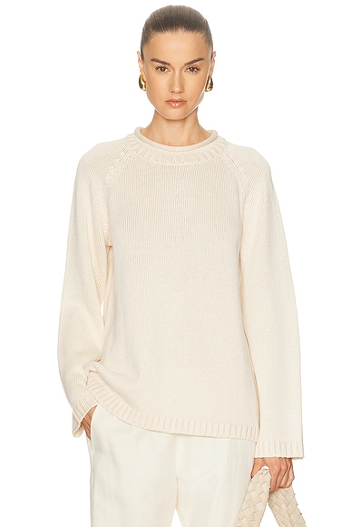 Zima Rolled Collar Raglan Sweater