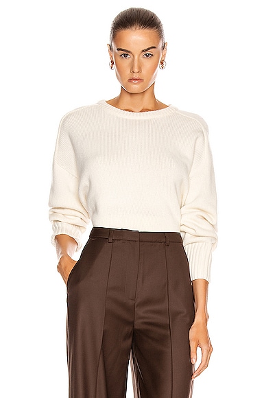 Loulou Studio Pinta Wool And Cashmere-blend Turtleneck Jumper In Ivory