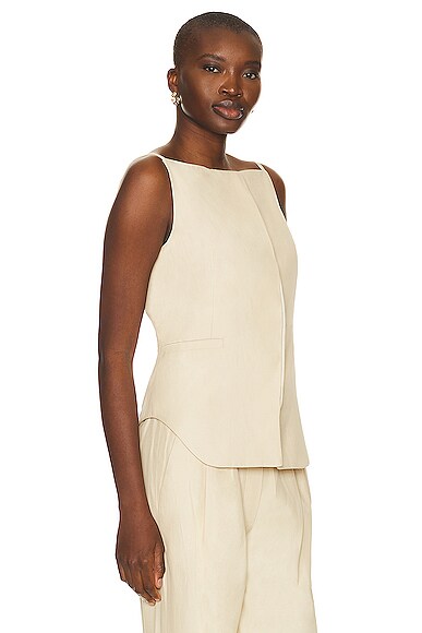 Shop Loulou Studio Mihant Sleeveless Top In Sand