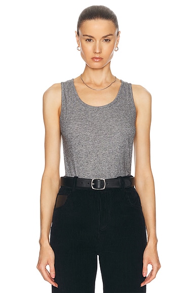 Loulou de Saison Alicudi Tank Top in Grey Melange