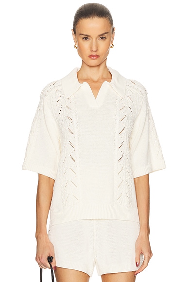 Kina Polo Sweater in Ivory