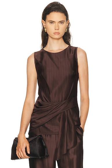 Fonda Draped Asymmetric Top