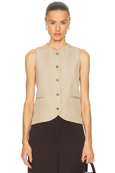 Paco High Neck Tailored Vest