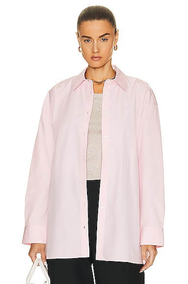 Loulou Studio Oversized Button-up Shirt In Pink