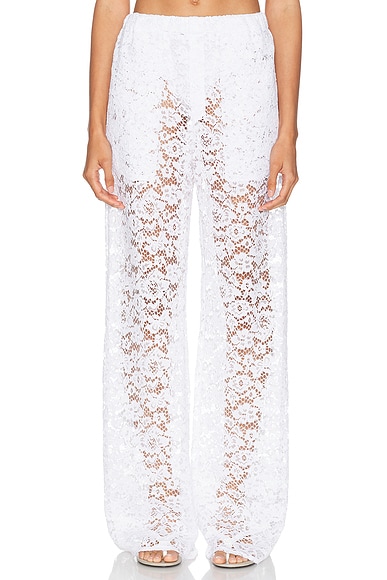 Ludovic de Saint Sernin Lace Boxer Pant in White