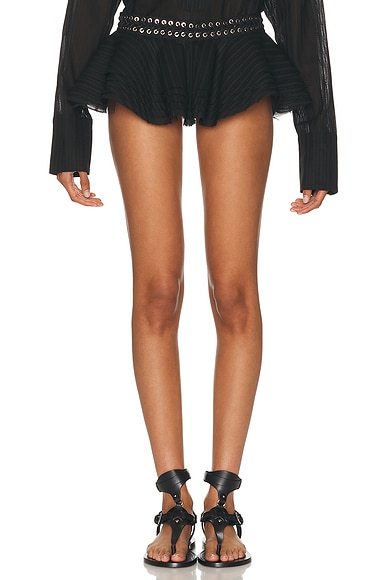 Ludovic de Saint Sernin Charlotte Micro Skirt in Black