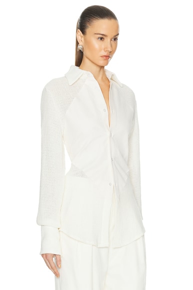 Shop Ludovic De Saint Sernin Surreal Slim Shirt In White