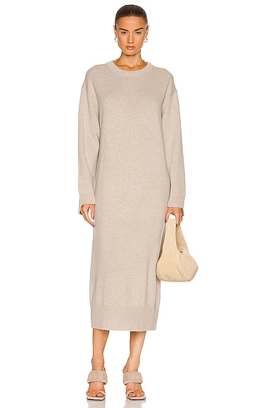 Lisa Yang Abigail Cashmere Dress in Taupe