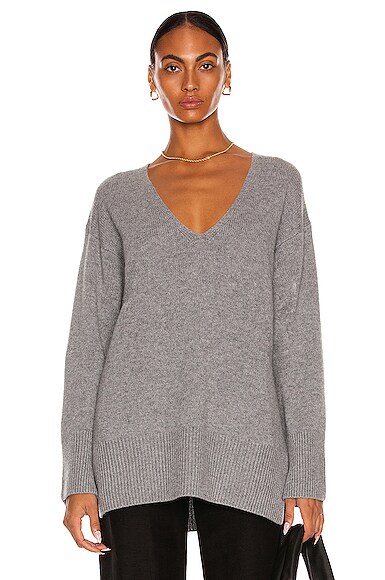 Lisa Yang Cashmere Victoria Sweater in Grey